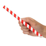 Paille à thé à bulles compostable Fiesta rouge et blanc 12x210mm (lot de 150) — HU368