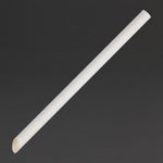 Pailles en papier pour bubble tea Fiesta Compostable blanches 12x210mm (lot de 150) — HU369