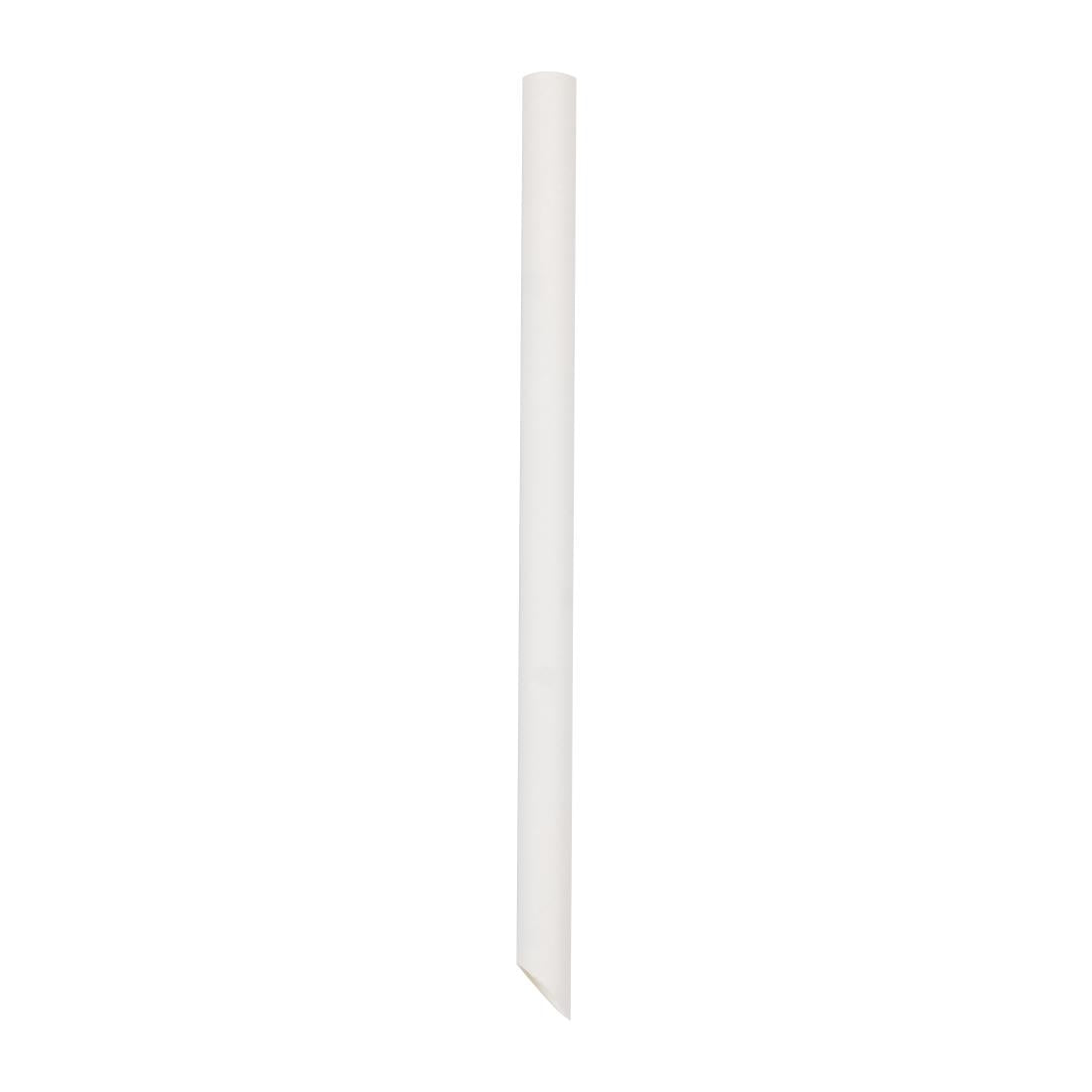Pailles en papier pour bubble tea Fiesta Compostable blanches 12x210mm (lot de 150) — HU369