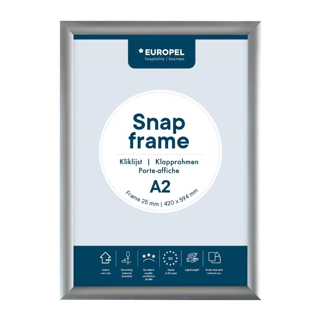 Cadre clipsable en aluminium Europel A2 25mm — HU437