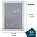 Cadre clipsable Europel A4 25mm blanc mat — HU446