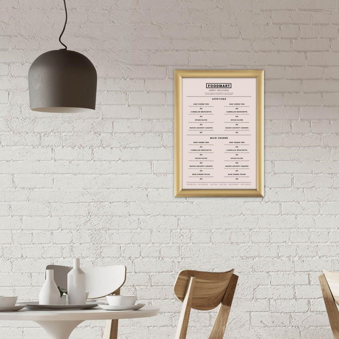 Cadre clipsable Europel A4 25mm doré — HU448