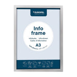 Cadres d'affichage autocollants Europel A3 argent (lot de 2) — HU453