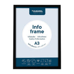 Cadres d'affichage autocollants Europel A3 noirs (lot de 2) — HU454