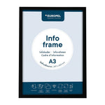 Cadres d'affichage autocollants Europel A3 noirs (lot de 2) — HU454