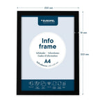 Cadres d'affichage autocollants Europel A4 noirs (lot de 2) — HU456