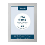 Cadres d'affichage autocollants Europel A5 argent (lot de 2) — HU457