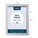 Cadres d'affichage autocollants Europel A5 argent (lot de 2) — HU457