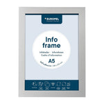 Cadres d'affichage autocollants Europel A5 argent (lot de 2) — HU457