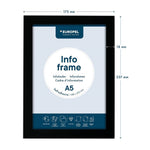 Cadres d'affichage autocollants Europel A5 noirs (lot de 2) — HU458