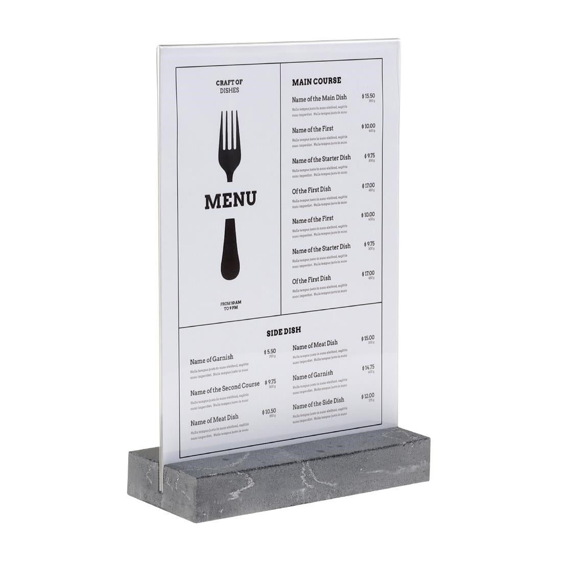 Présentoir de table Europel A4 polystone anthracite — HU461