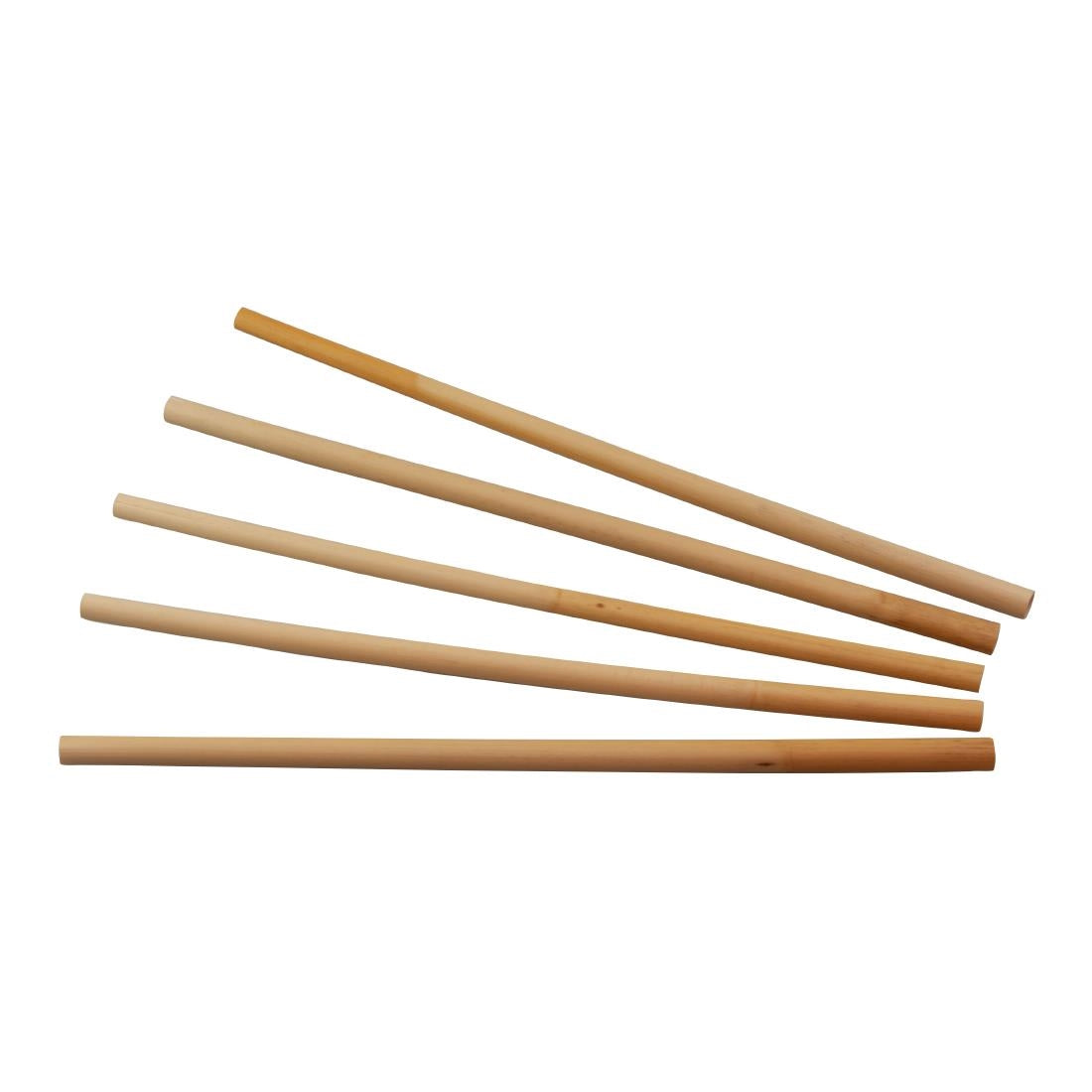 Pailles droites en roseau Sier Disposables 6-8 mm / 25 cm (lot de 50) — HU493