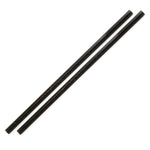 Pailles droites noires Sier Diposables Refork 8 mm / 24 cm (lot de 100) — HU496