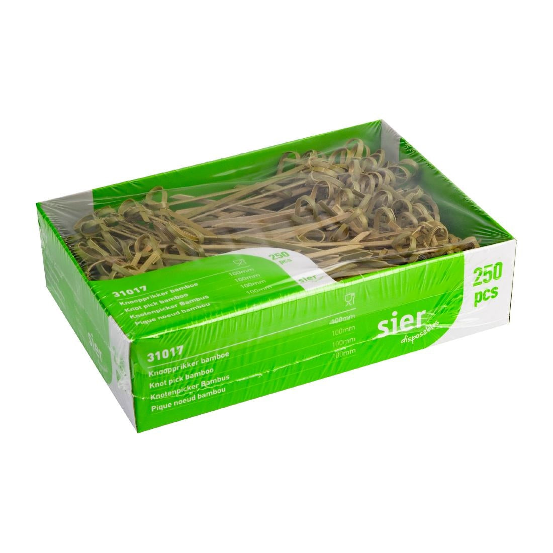 Piques nœuds en bambou Sier Disposables 100mm (lot de 250) — HU499