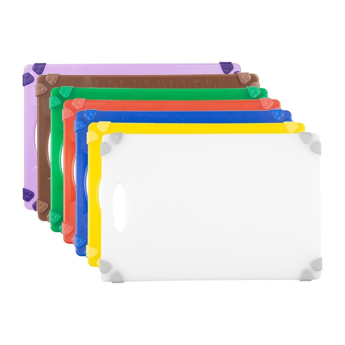 Ensemble de planches à découper antidérapantes professionnelles Hygiplas 458x306x12mm (lot de 7) — HW001