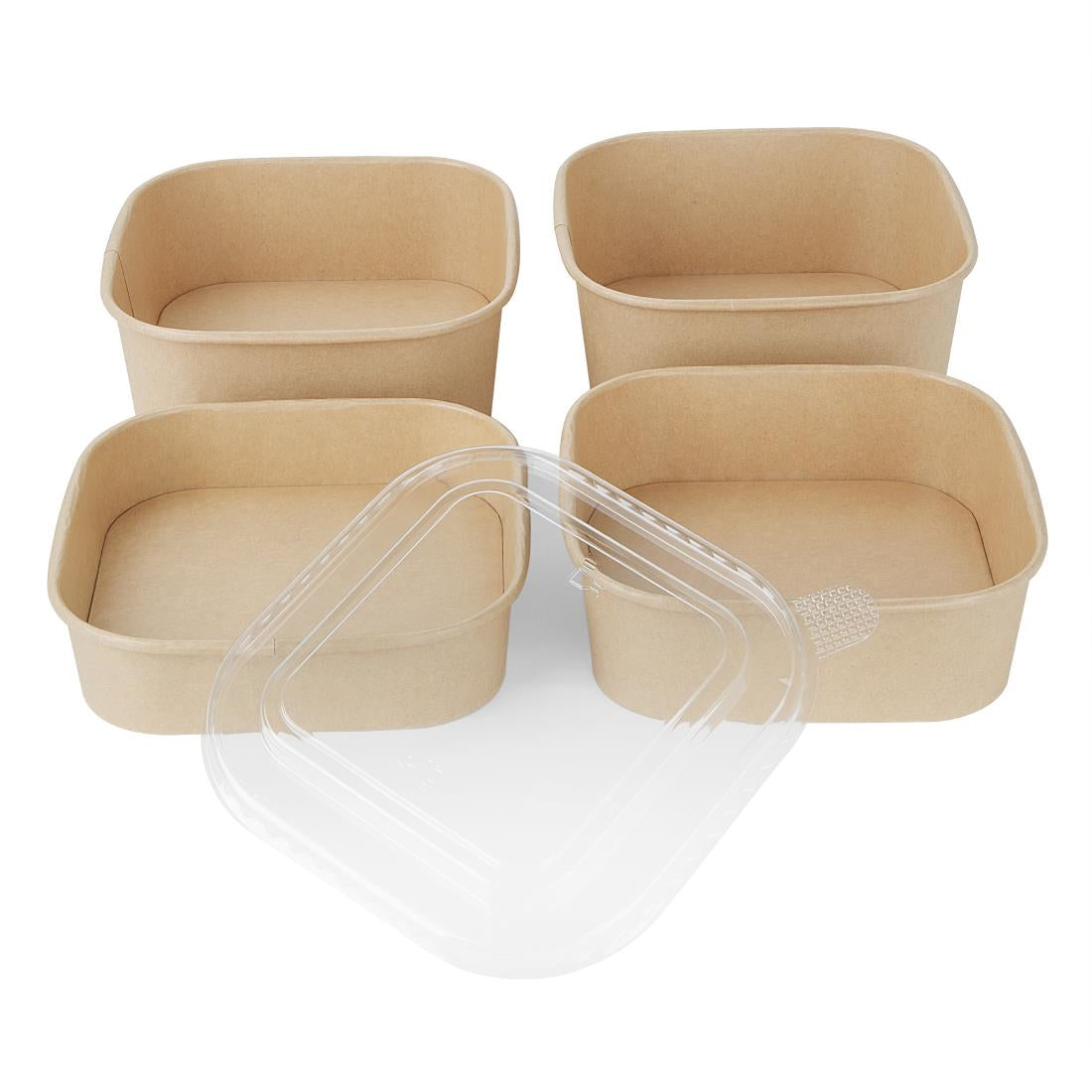 Barquettes carrées Fiesta Recyclable 1400ml (lot de 300) — HW018