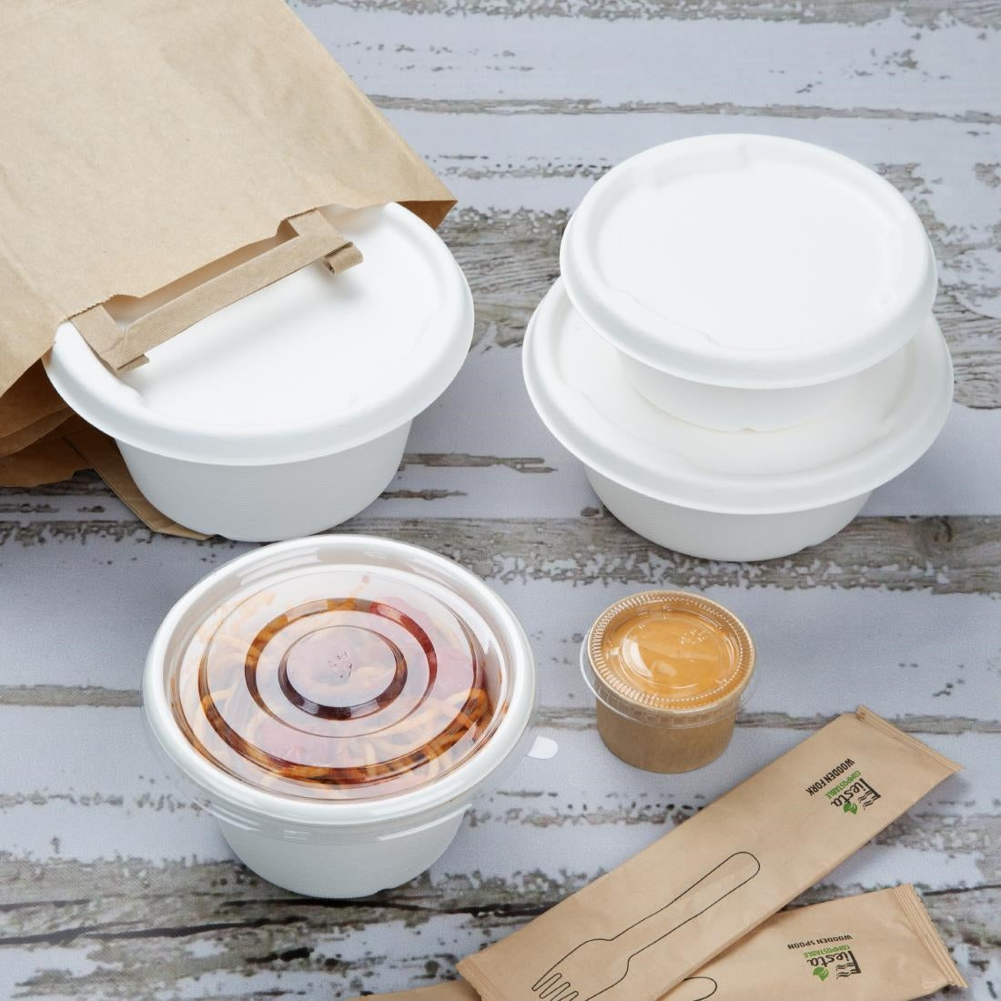 Bols en bagasse Fiesta Compostable 500 ml (lot de 50) — HW022