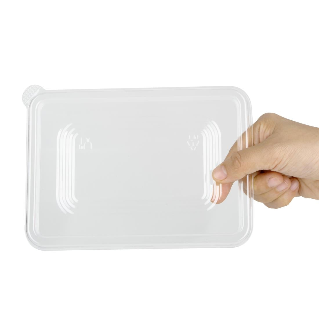 Couvercles PET Fiesta Recyclable pour barquettes en bagasse (lot de 100) — HW038