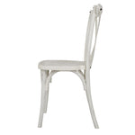 Chaises en résine à dossier croisé Bolero Manhattan blanches (lot de 4) — HW280