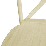 Chaises à dossier croisé en résine Bolero Manhattan effet bois naturel (lot de 4) — HW282