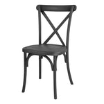 Chaises en résine à dossier croisé Manhattan Bolero noires (lot de 4) — HW283