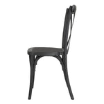Chaises en résine à dossier croisé Manhattan Bolero noires (lot de 4) — HW283