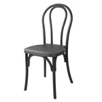 Chaises en résine style bois courbé Bolero Soho noires (lot de 4) — HW286