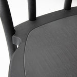 Chaises en résine style bois courbé Bolero Soho noires (lot de 4) — HW286
