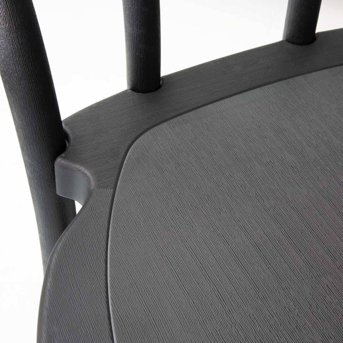 Chaises en résine style bois courbé Bolero Soho noires (lot de 4) — HW286