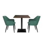 Table carrée Bolero Complete effet bois foncé 700mm — HW850