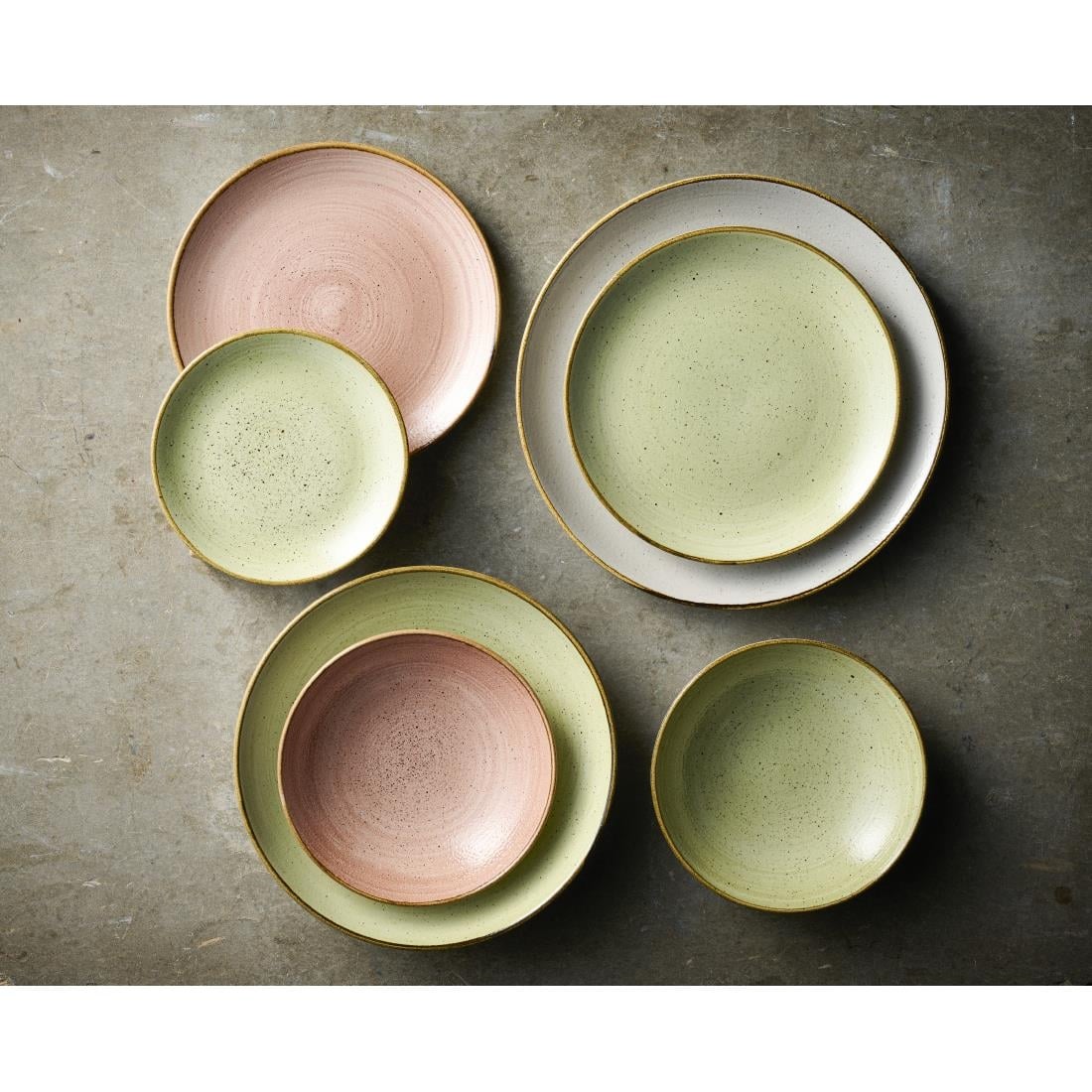 Bols Churchill Stonecast Raw Green 184mm (Lot de 12) — HX043