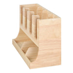 Organisateur de gobelets et condiments en bois d'hévéa Olympia 450x405x240mm — HX395