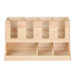Organisateur de gobelets et condiments en bois d'hévéa Olympia 450x405x240mm — HX395