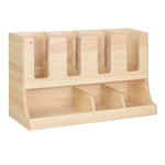 Organisateur de gobelets et condiments en bois d'hévéa Olympia 450x405x240mm — HX395