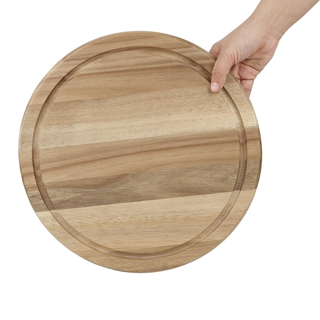 Planche ronde en bois d'acacia pour cloche CS014 — HX399