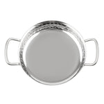 Plat double poignée en inox martelé Olympia Table Presentation 125mm — HY110