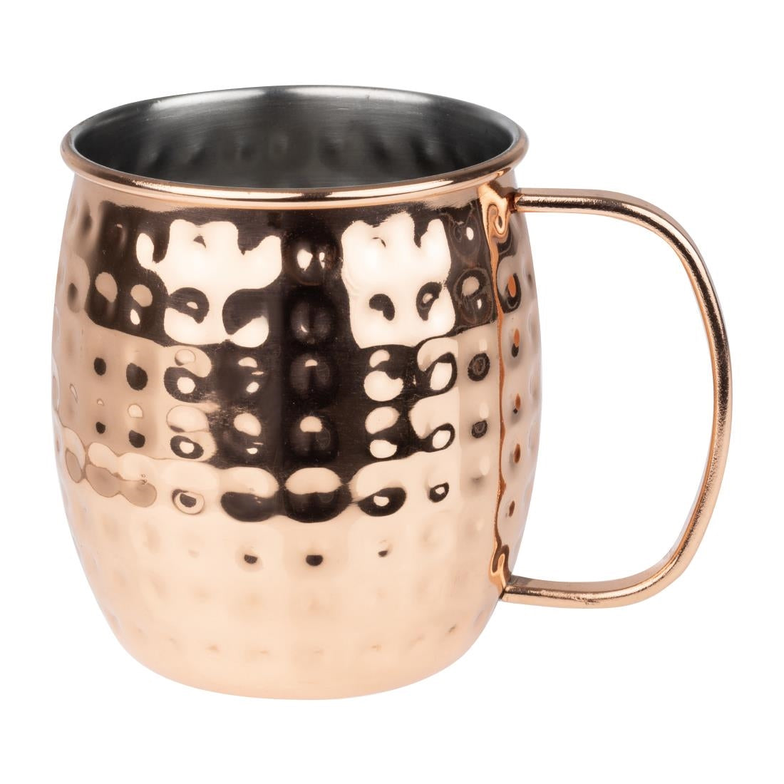 Mugs en acier inoxydable martelé Olympia Barware 440ml cuivre — HY114