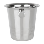 Seau à glace en acier inoxydable avec poignées et rainures Olympia 1050ml — HY121