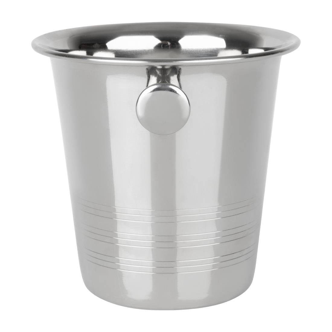Seau à glace en acier inoxydable avec poignées et rainures Olympia 1050ml — HY121