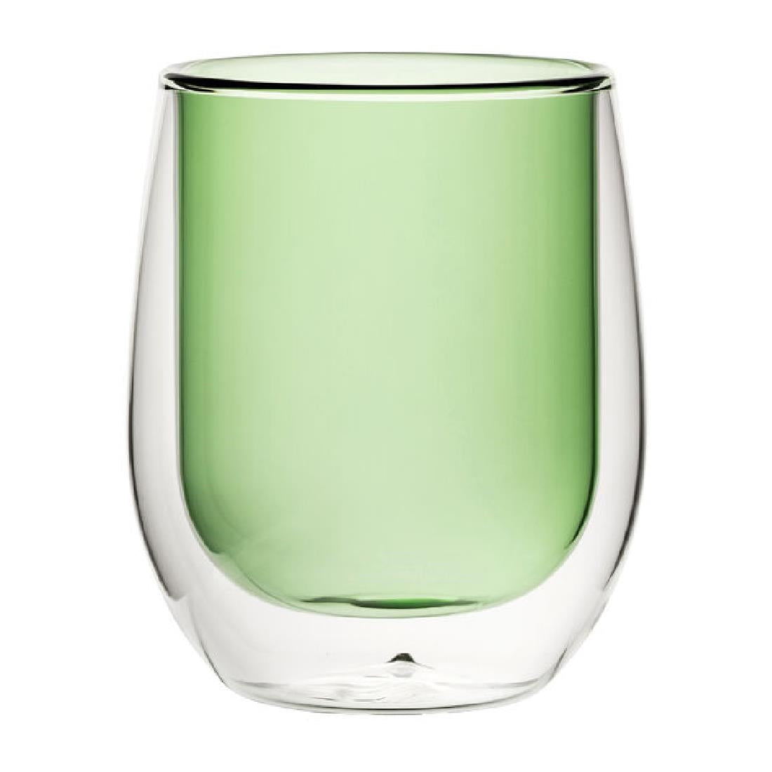 Verres à eau double paroi Utopia verts 27 cl (lot de 6) — HY505