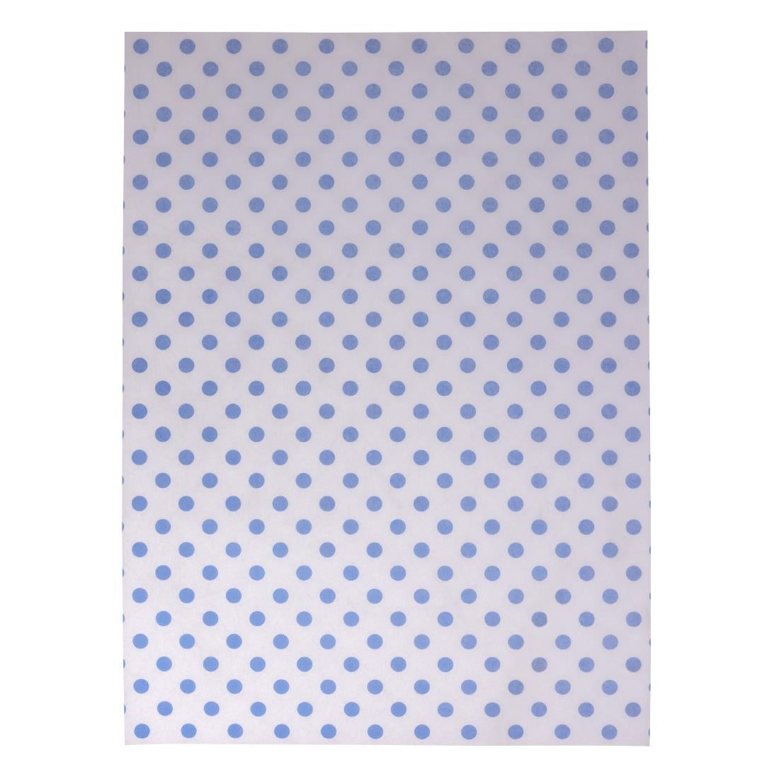 Papier d'emballage burger Fiesta Compostable points bleus 250x350 (lot de 200) — HY792