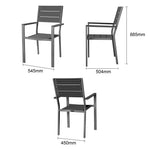 Fauteuils à lattes Bolero Valletta gris (lot de 4) — HZ022