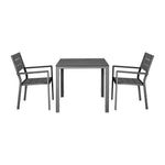 Fauteuils à lattes Bolero Valletta gris (lot de 4) — HZ022