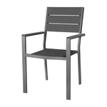 Fauteuils à lattes Bolero Valletta gris (lot de 4) — HZ022