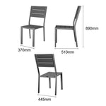 Chaises à lattes Bolero Valletta grises (lot de 4) — HZ023