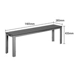 Bancs à lattes Bolero Valletta gris (lot de 2) — HZ024