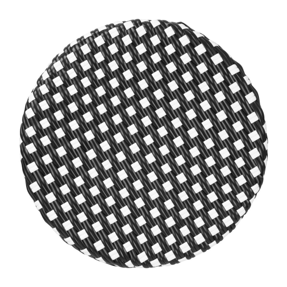 Tabourets de bar en rotin PE style parisien Bolero bois foncé noirs (lot de 2) — HZ146