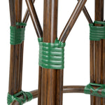Tabourets de bar Parisian Style PE Rattan Bolero bois foncé verts (lot de 2) — HZ147