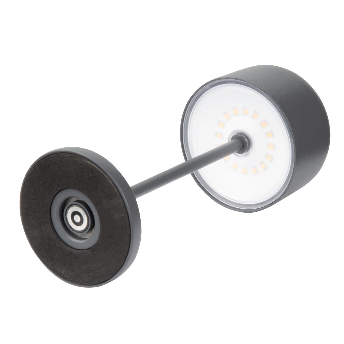 Lampe de table avec abat-jour rond Olympia Lucca grise 200mm — HZ203