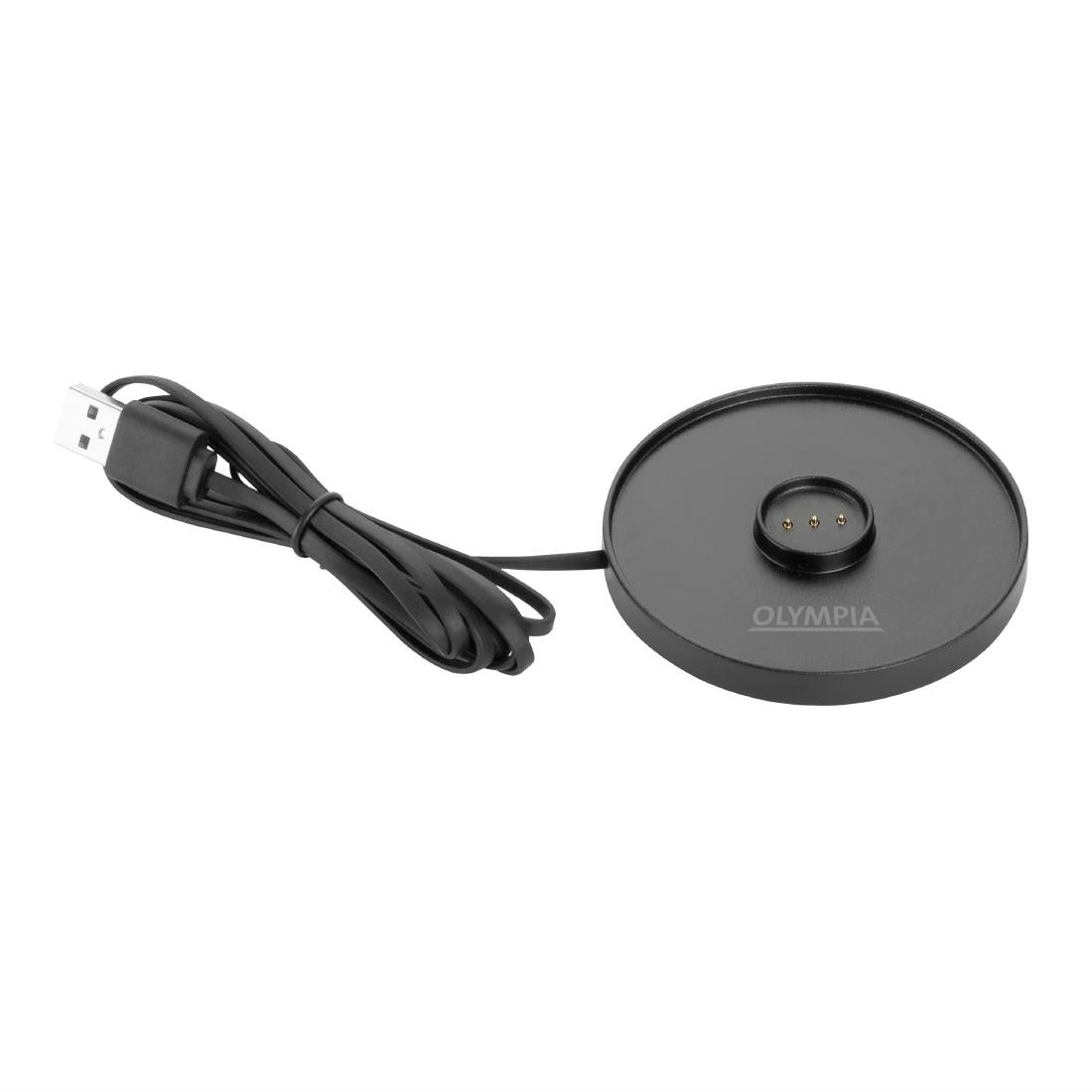 Lampe de table avec abat-jour rond Olympia Lucca grise 200mm — HZ203